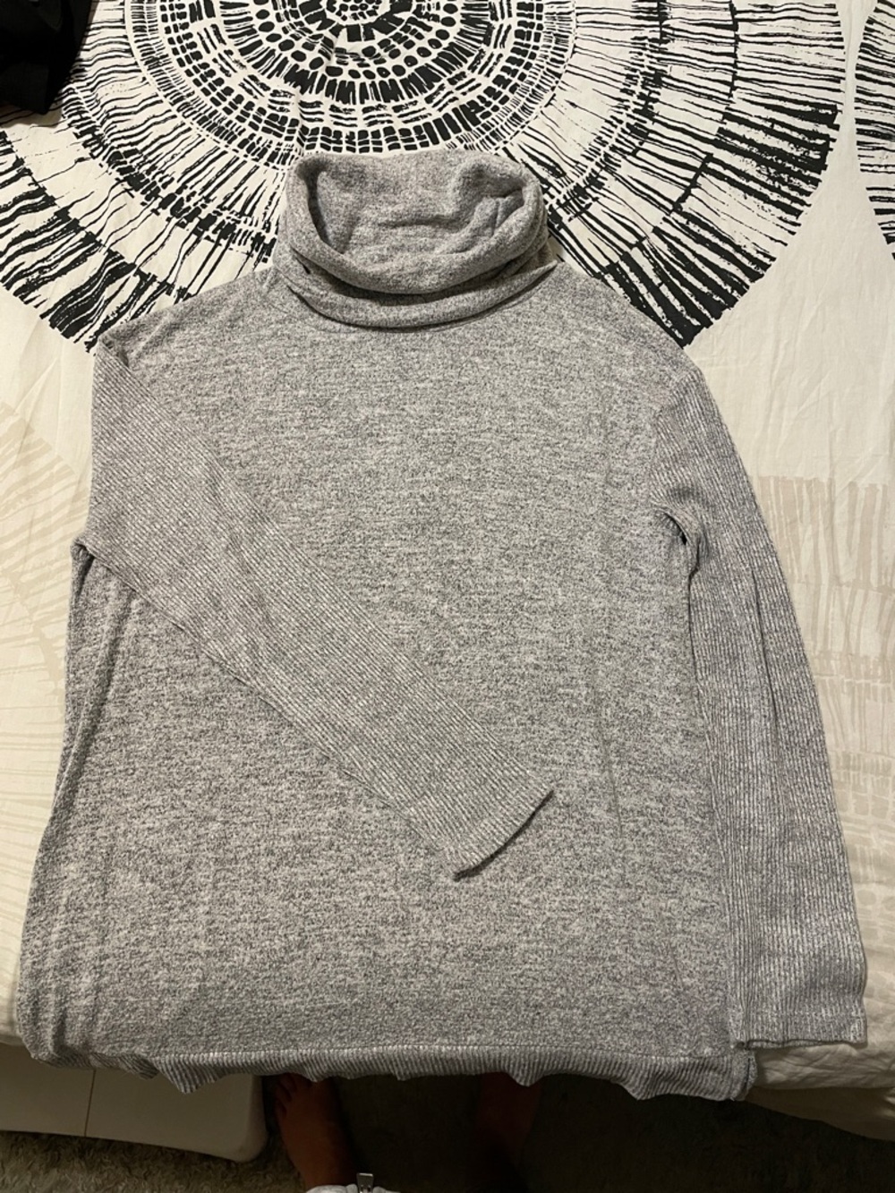 Sonoma Light Gray Turtleneck Sweater